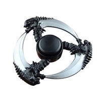 ECUBEE Zinc Alloy Hand Spinner Black Finger Spinner Gadgets Focus Reduce Stress Gadget