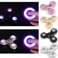 EDC Hand Spinner LED Light Finger Spinner Fidget Focus Reduce Stress Gadget