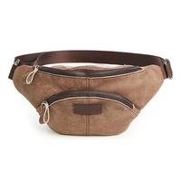 Ekphero Genuine Leather Chest Bag Leisure Retro Waist Bag Crossbody Bag For Men