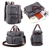 Ekphero Multi Use Canvas Crossbody Bag Multi Pocket Solid Backpack Handbag For Men