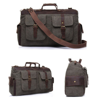 Ekphero Vintage Canvas Casual Large Capacity Crossbody Shoulder Bag For Men