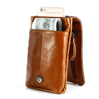 Ekphero Vintage Genuine Leather Business Crossbody Shoulder Waist Bag For Men