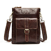 Ekphero Vintage Genuine Leather Stitching Business Crossbody Shoulder Bag For Men