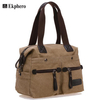Ekphero Women Men Casual Canvas Multi-Pocket Portable Handbags Pillow Shoulder Bag Crossbody Bag