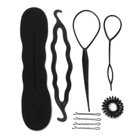 Elastic Band Twist Clips Braid Styling Hairpins Accessory Tools 9 Pcs Set