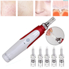 Electric Derma Pen Stamp Auto Anti Aging Skin Facial Care Therapy With 5 Micro Adjustable Needles