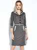 Elegant Bodycon Lapel Belt Button Design Women Pencil Dress