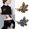 Elegant Colorful Crystal Rhinestone Flower Leaf Wedding Brooch Pin Scarf Buckle Pendant
