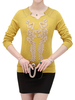 Elegant Fashion Women Diamante Long Sleeve T-shirt