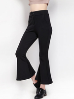 Elegant High Waist Slim Chiffon Wide Leg Flare Women Pant
