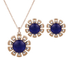 Elegant Jewelry Set Flower Opal Rhinestone Necklace Earrings Set