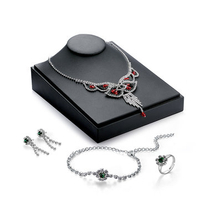 Elegant Jewelry Set Tassel Bowknot Zircon Necklace Earrings Set