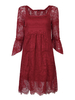 Elegant Lace Hollow Two-Piece Half Sleeve Dress For Women