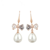 Elegant Luxury Earrings Bow Knot Rhinestone Pearl Tassel Earrings Gift