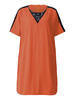 Elegant Plus Size Women Brief Short Sleeve Lace Patchwork Dress