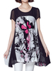 Elegant Printed Patchwork Chiffon T-shirt For Women