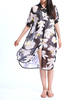 Elegant Printed Side Split Chiffon Thin Cardigan For Women