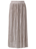 Elegant Pure Color High Waist Pleated Maxi Skirt For Women