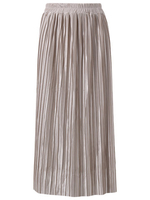 Elegant Pure Color High Waist Pleated Maxi Skirt For Women