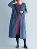 Elegant Pure Color V-Neck Button Pocket Long Cardigan For Women