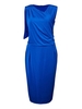 Elegant Ruffles Solid Sleeveless V Neck Bodycon Pencil Dress