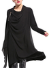 Elegant Solid Chiffon Patchwork Long Sleeve Hem Asymmetric Dress For Women