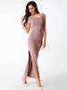Elegant Split Package Hip V-neck Maxi Dress For Women
