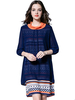 Elegant Stripe Chiffon Patchwork Fake Two-piece Mini Dress For Women