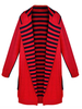 Elegant Stripe Patchwork Lapel Long Sleeve Knitted Cardigan