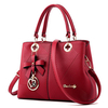 Elegant Stylish Metal Pendant Handbag PU Leather Shoulder Bags Crossbody Bags