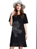 Elegant Summer Women Solid Tassel Printed Mini T Shirt Dress