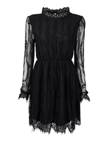 Elegant Transparent Lace Pleated Elastic Waist Women Mini Dress