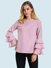 Elegant Trumpet Sleeve Shirt