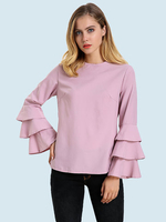 Elegant Trumpet Sleeve Shirt