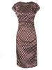 Elegant Women Dot Printed Short Sleeve Bodycon Pencil Dress