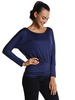 Elegant Women Draped Long Sleeve Pure Color O-Neck T-shirts