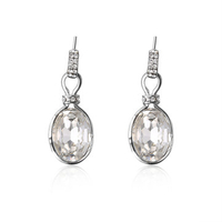 Elegant Women Earrings Oval Crystal Rhinestone Earrings