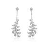 Elegant Women Earrings Tassel Leaves Rhinestone Earrings