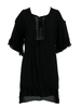 Elegant Women Half Sleeve Pure Color Ruffles Bandage Blouse