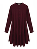 Elegant Women Loose Cashmere Solid Pleated Mini Dress