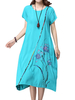 Elegant Women O-Neck Floral Patchwork Dress