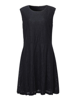 Elegant Women Plus Size High Waist Hollow Lace Sleeveless Dress