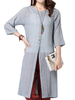Elegant Women Solid Button Long Thin Cardigan