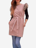 Elegant Women Solid Sleeveless Faux Fur Patchwork Thin Jacket