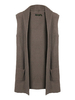 Elegant Women Solid Sleeveless Pocket Hooded Knitted Cardigan