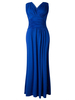 Elegant Women Solid V-Neck Slim High Waist Ruffle Party Maxi Dress