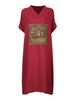 Embroidery Patchwork Batwing Sleeve Loose Dress For Women