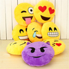 Emoji Smiley Emoticon Yellow Round Plush Pillow Soft Doll Toy