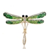 Environmental Alloy Crystal Enamel Dragonfly Brooch