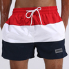 ESCATCH Outdoor Loose Pockets Stripes Breathable Swimwear Board Shorts for Men